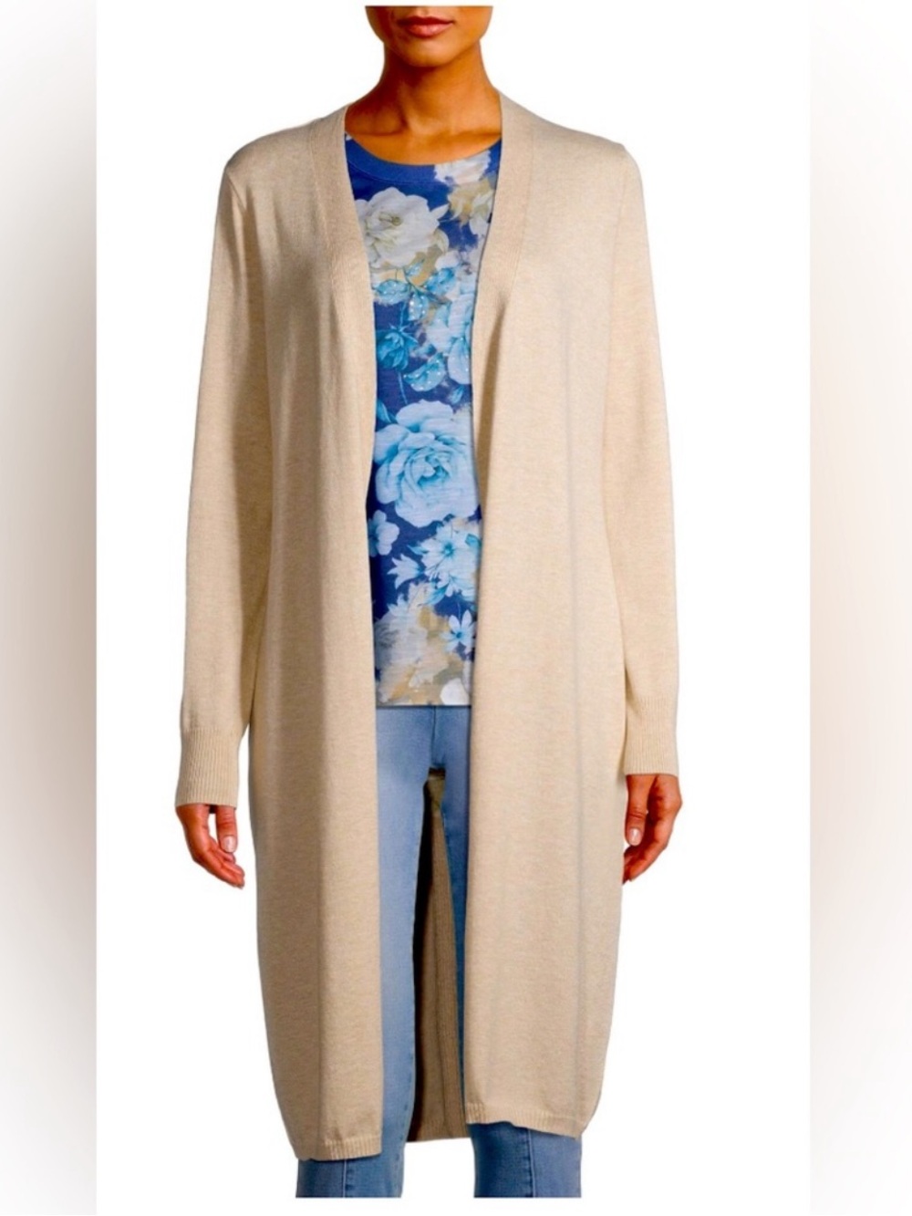 Time And Tru Open Front Duster Cardigan